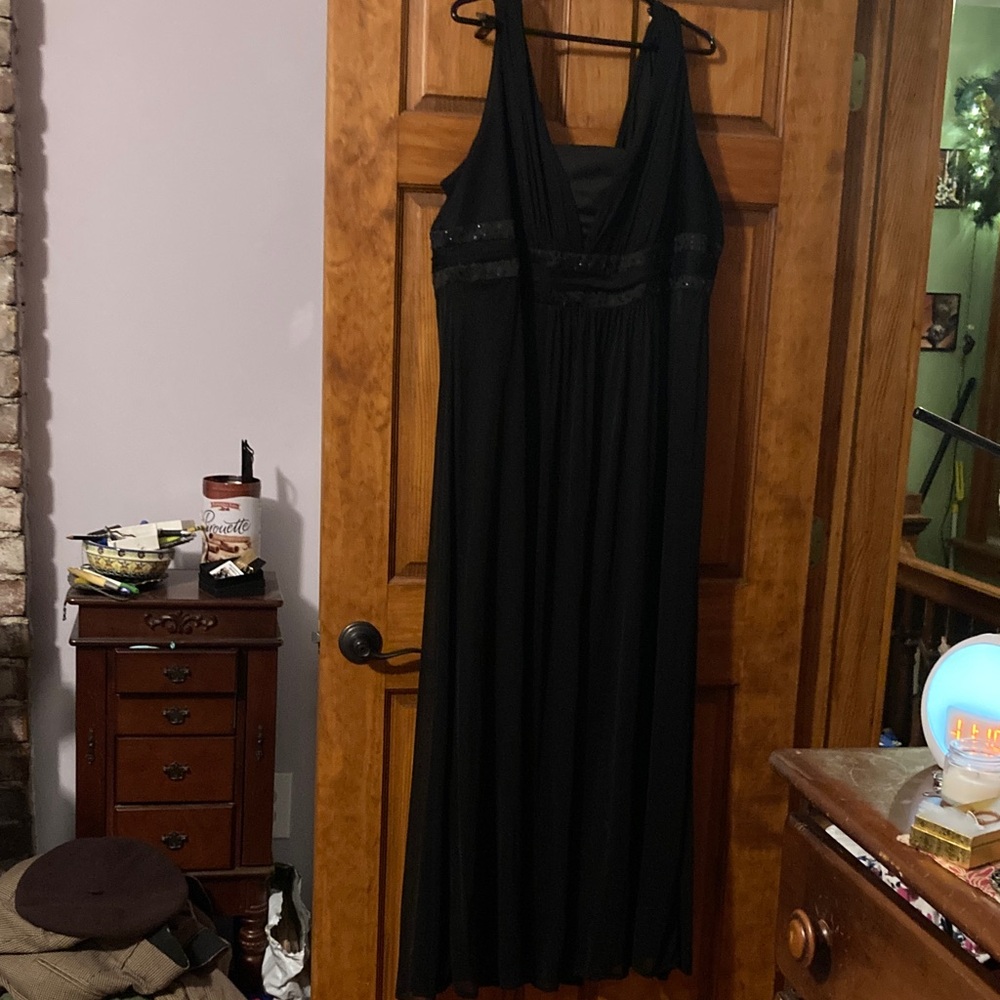 David's Bridal Elegant Black Gown